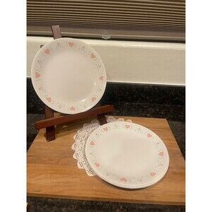 4 Vintage Corelle By Corning Forever Yours Dinner Plate